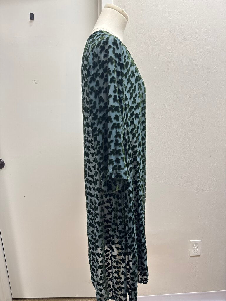 Grizas Blue/Green Velvet Dress NWT