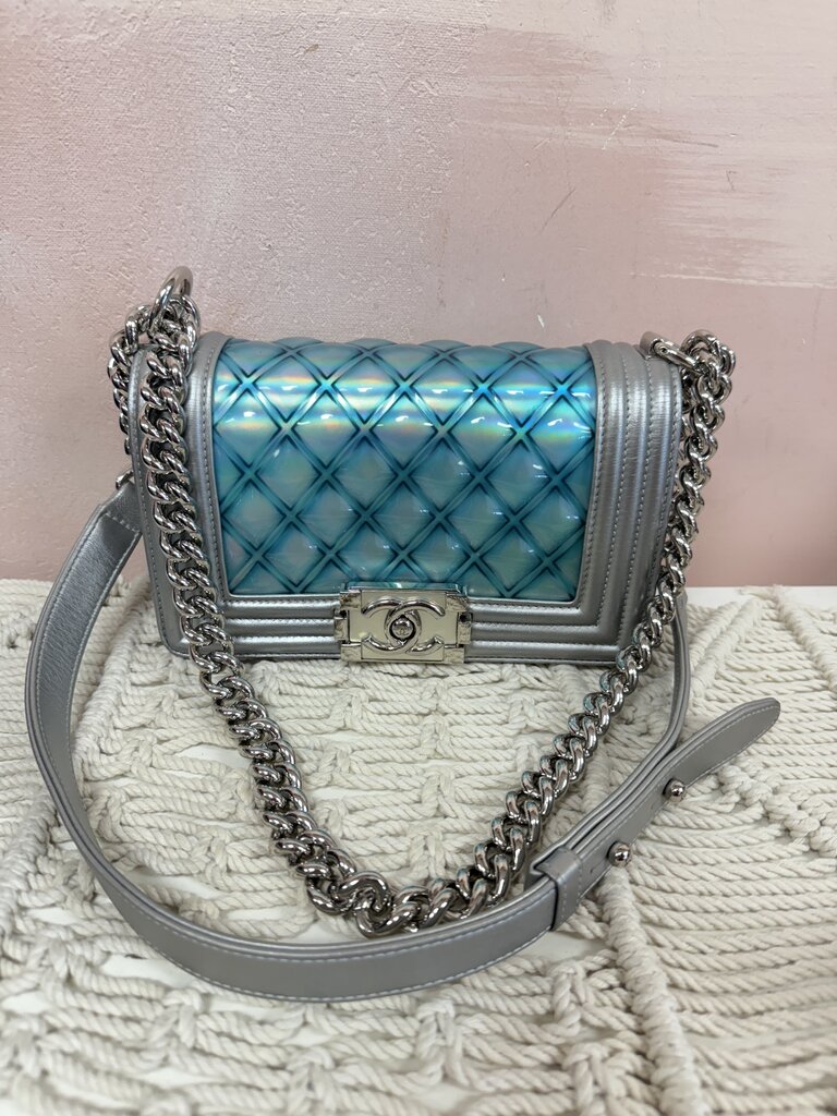 Chanel Blue Water Boy Bag Small '18