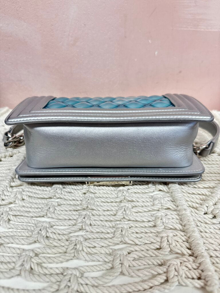 Chanel Blue Water Boy Bag Small '18