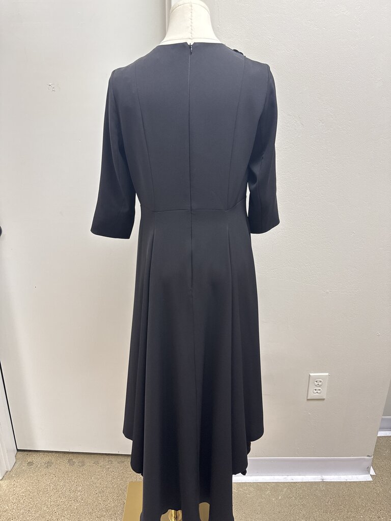 Stogova Black Pleated Embellishedi Dress