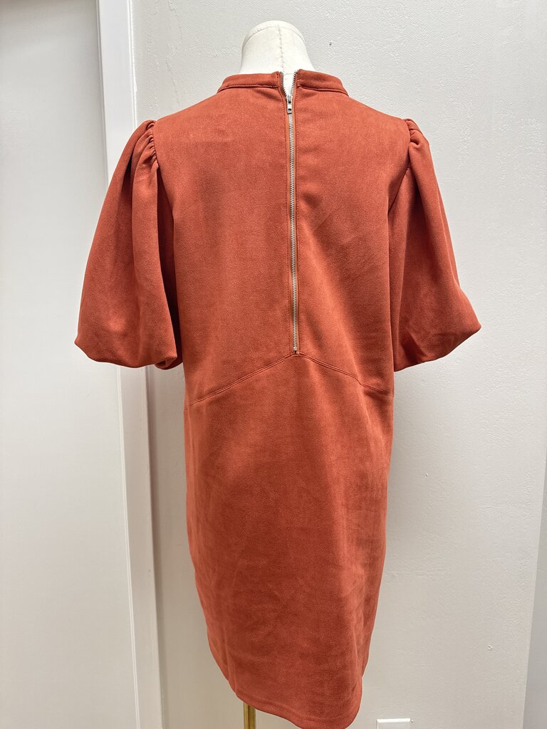 THML Rust Faux Suede Dress