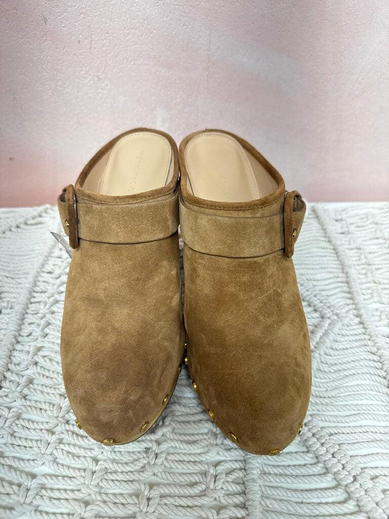 Veronica Beard Tan Suede Clog