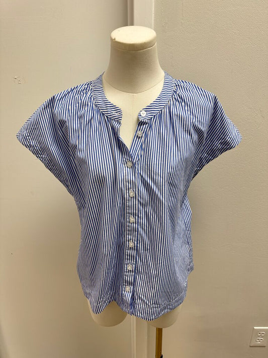 Evereve Blue and White Striped Top