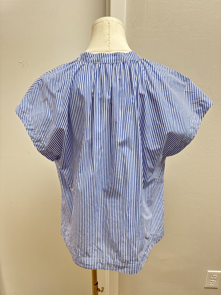Evereve Blue and White Striped Top