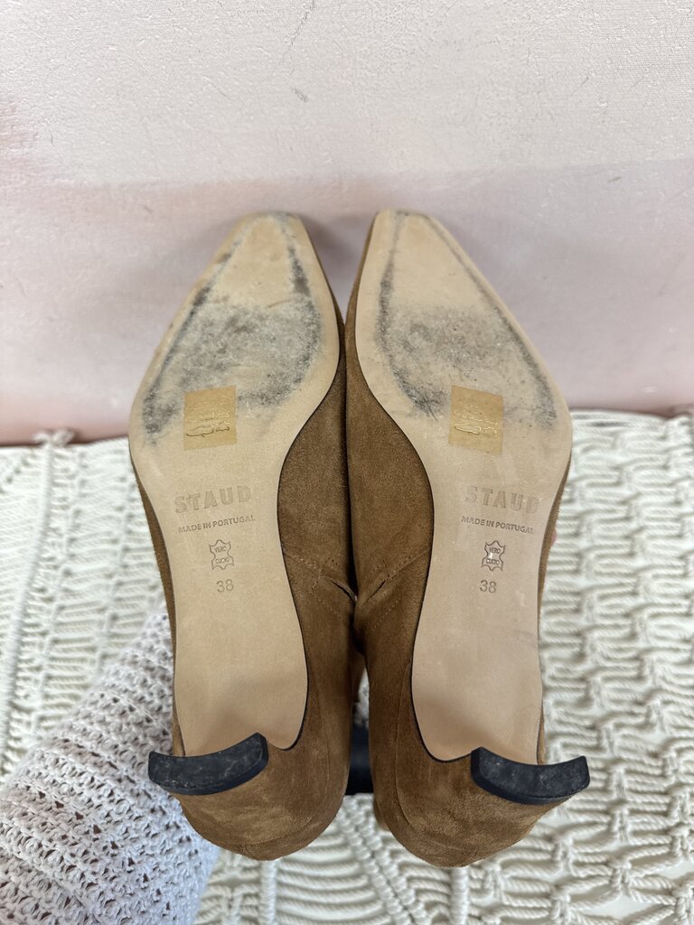 Staud Tan Suede Bootie