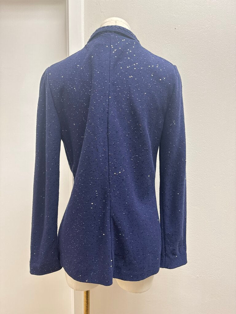 Amina Rubinacci Navy Sequin Jacket NWT