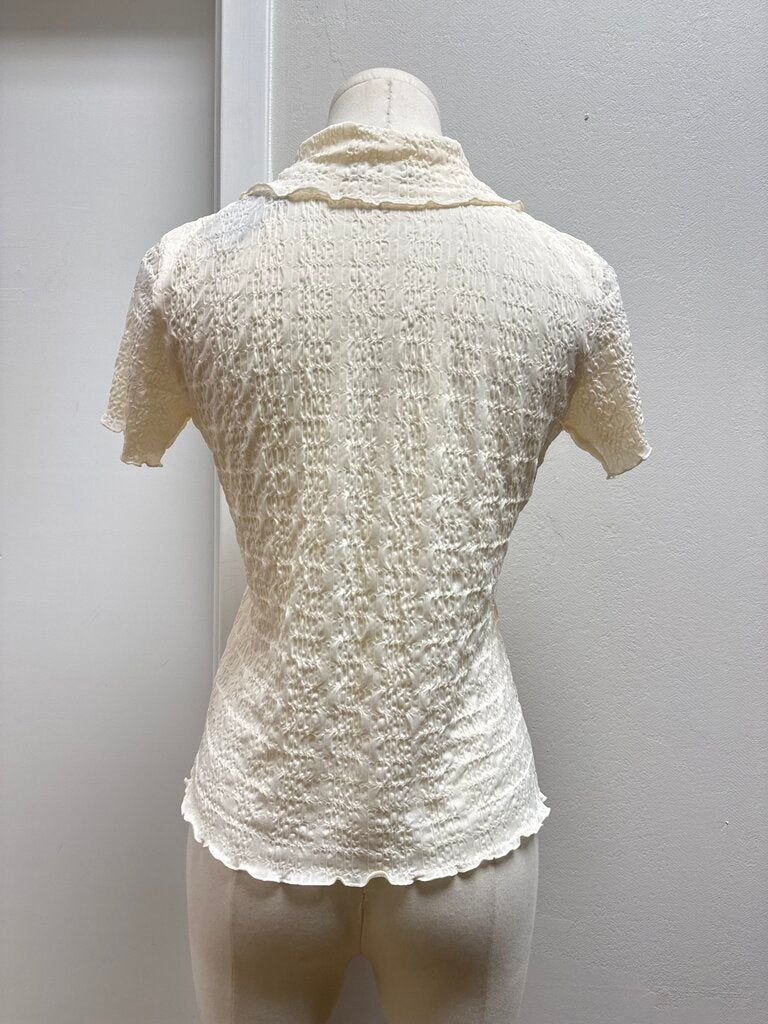 Vince Ivory Smocked Button Up