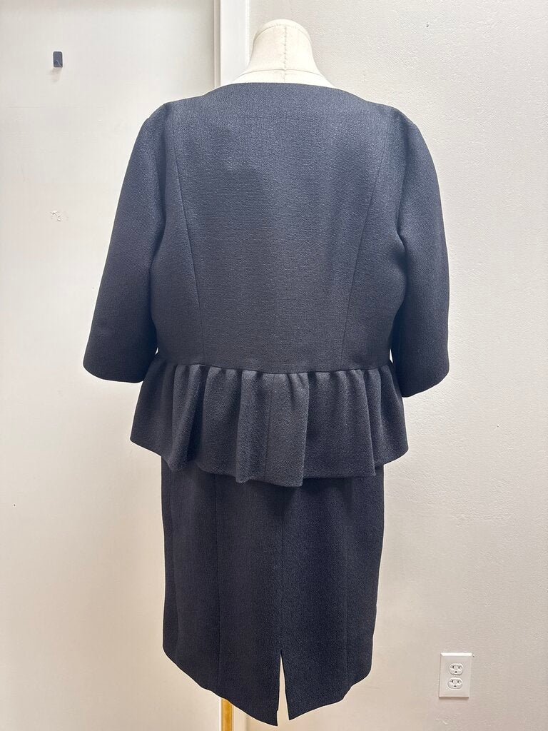 Tom and Linda Platt Black Cocktail Dress w/ Matching Jacket