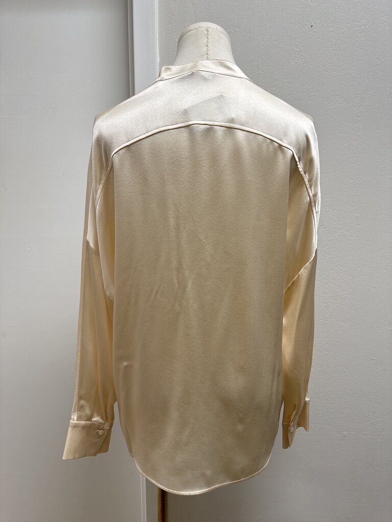 Vince Ecru Silk Blouse