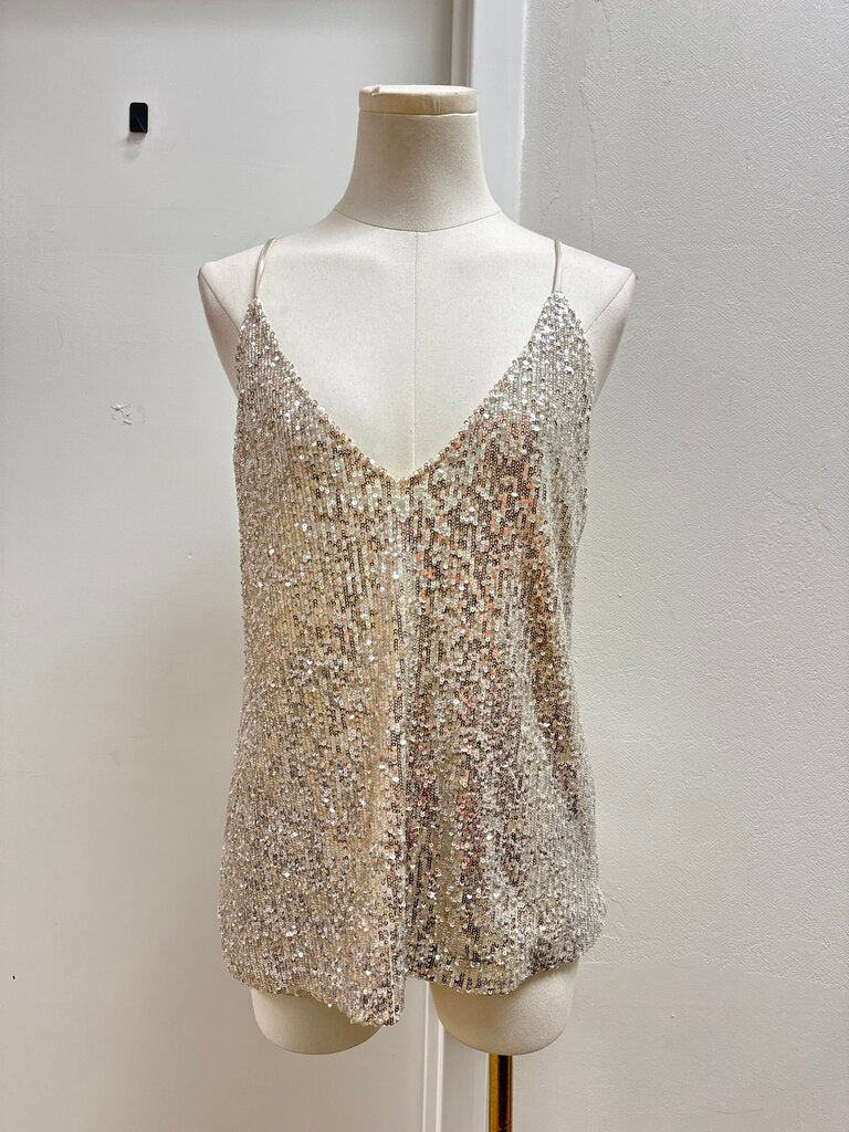 Fifteen Twenty Silver Sequin Tank
