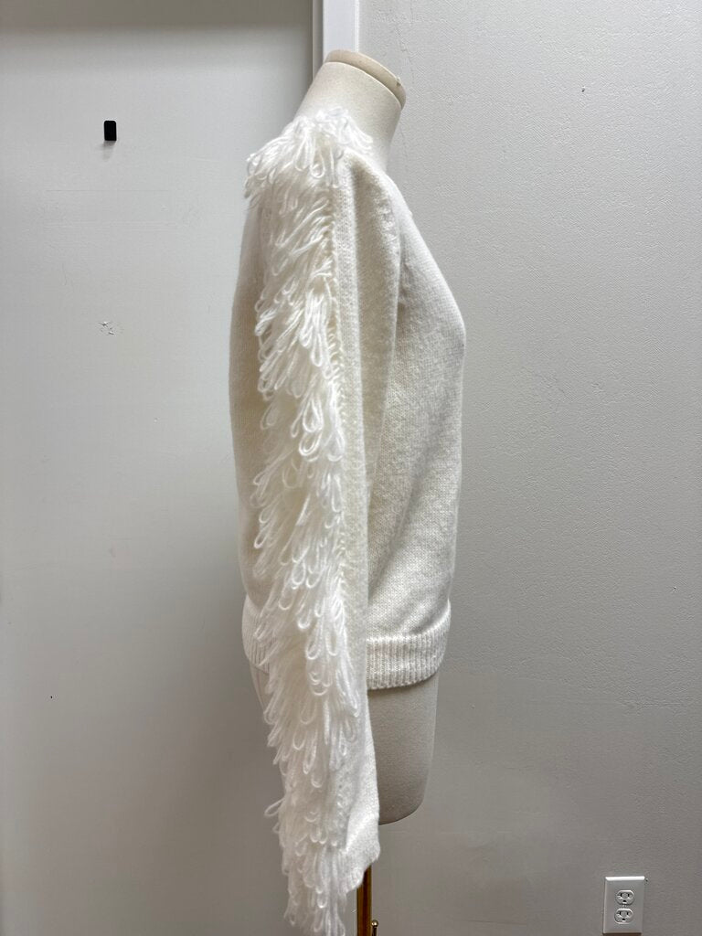 Milly White Yarn Sweater