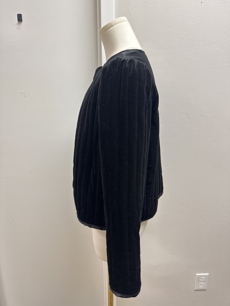 Sanctuary Black Velvet Cropped Jacket