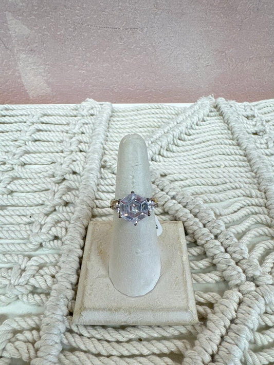 Sterling and Geo Crystal Ring