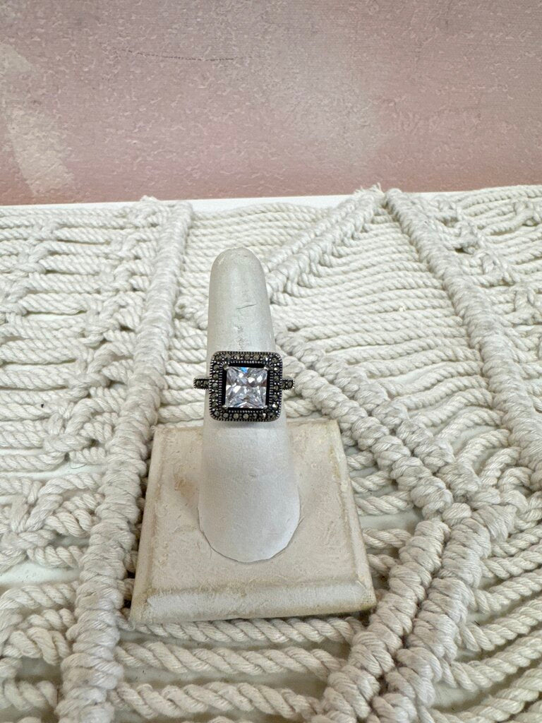 Sterling and Crystal RIng