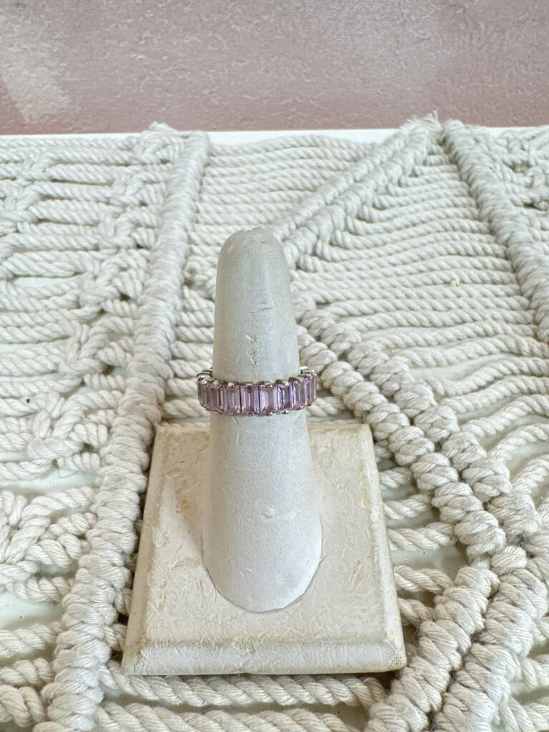 Sterling and Pink Stone Band