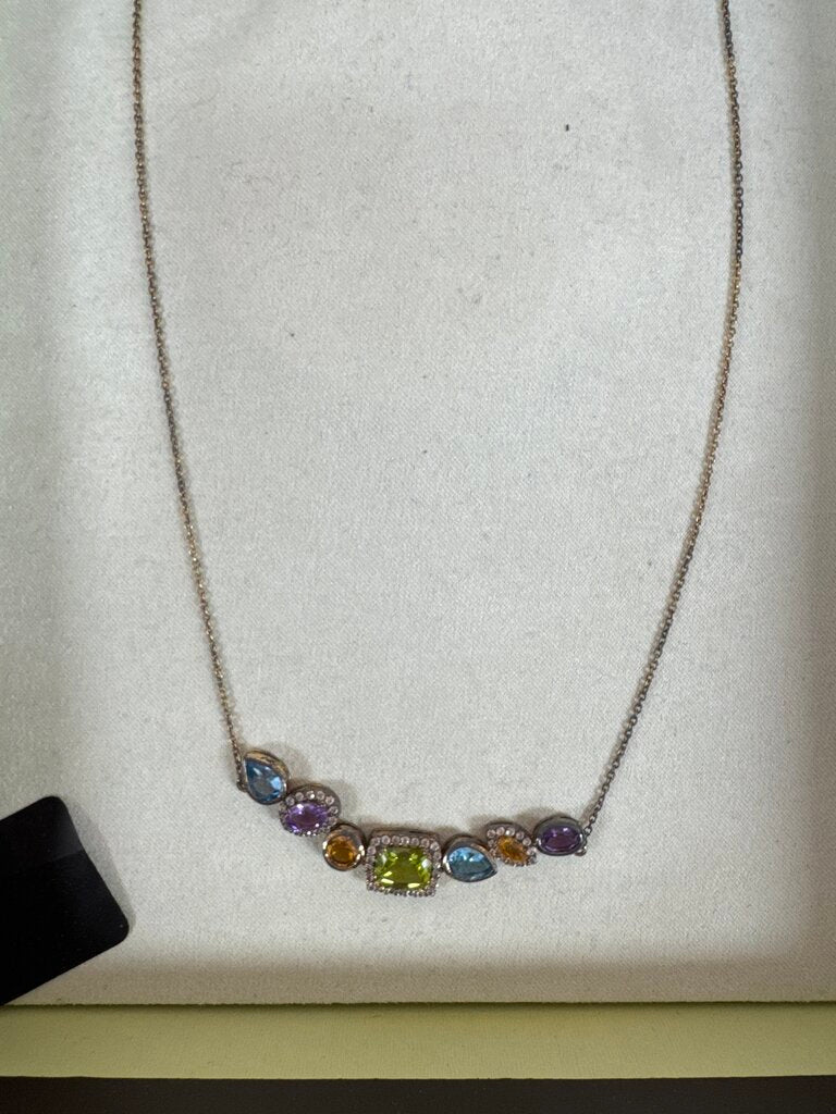 Sterling and Semi Precious Stone Necklace
