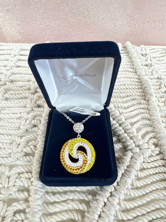 Danbury Mint Golden Sunrise Crystal Pendant