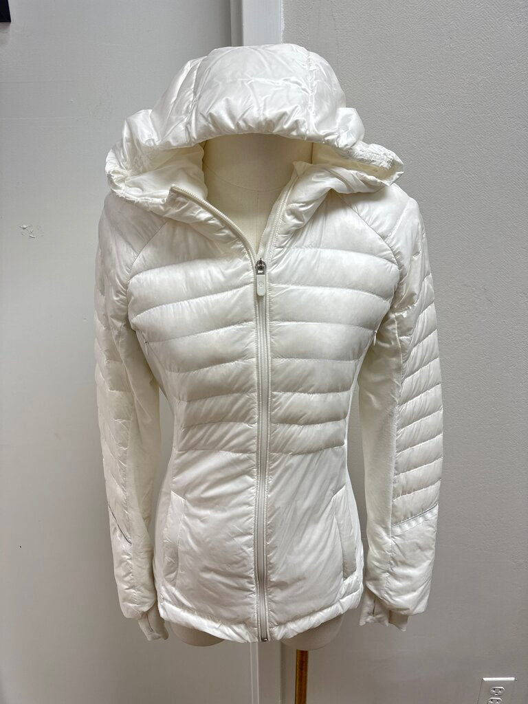 Lululemon White Quilted Jacket