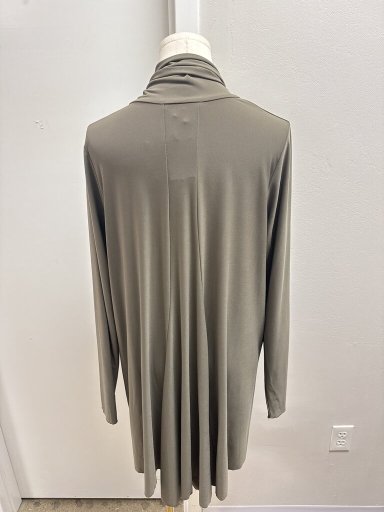 Sun Kim Olive Open Cardigan