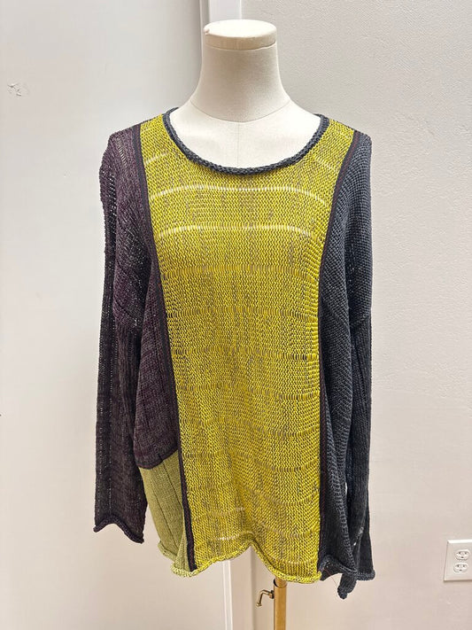 Red Thread Yellow Multi Knit Sweater NWT