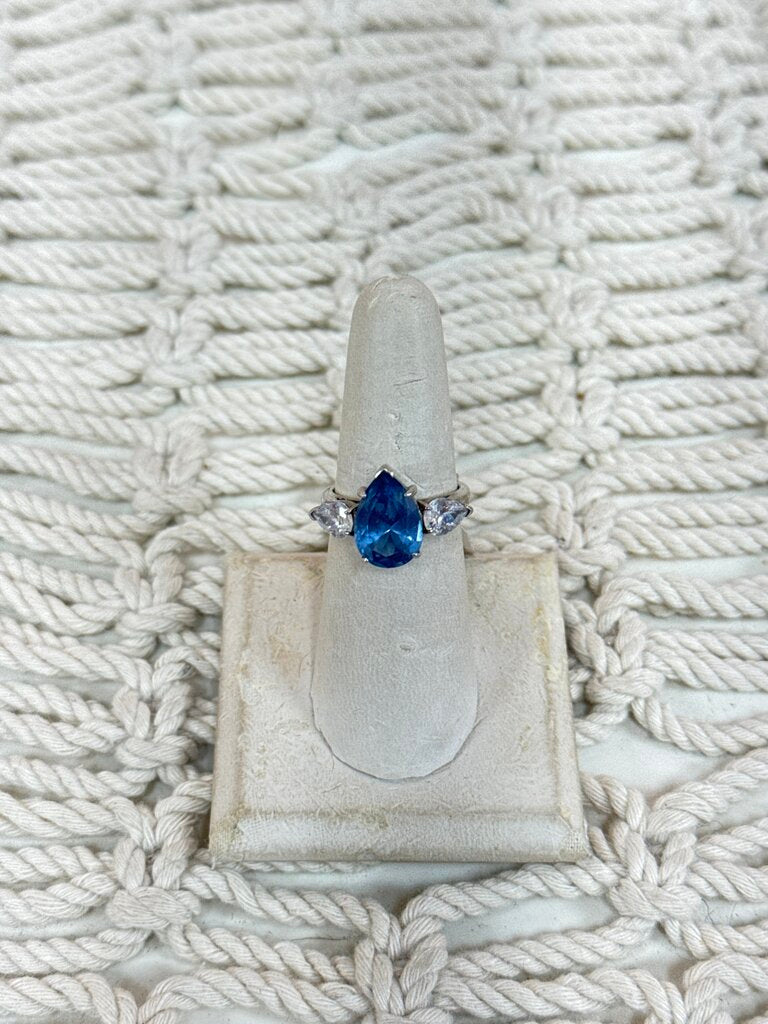 Sterling and Topaz Cocktail Ring
