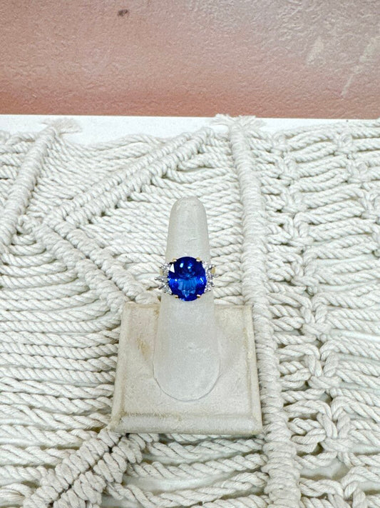 *(40)18k Yellow Gold and 14k White Gold Tanzanite and Diamond Ring