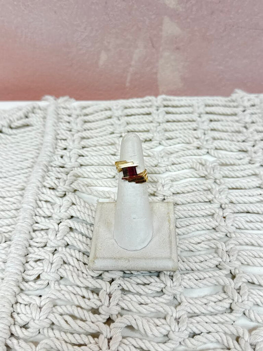 *(27)14k Bi Colored Tourmaline Ring