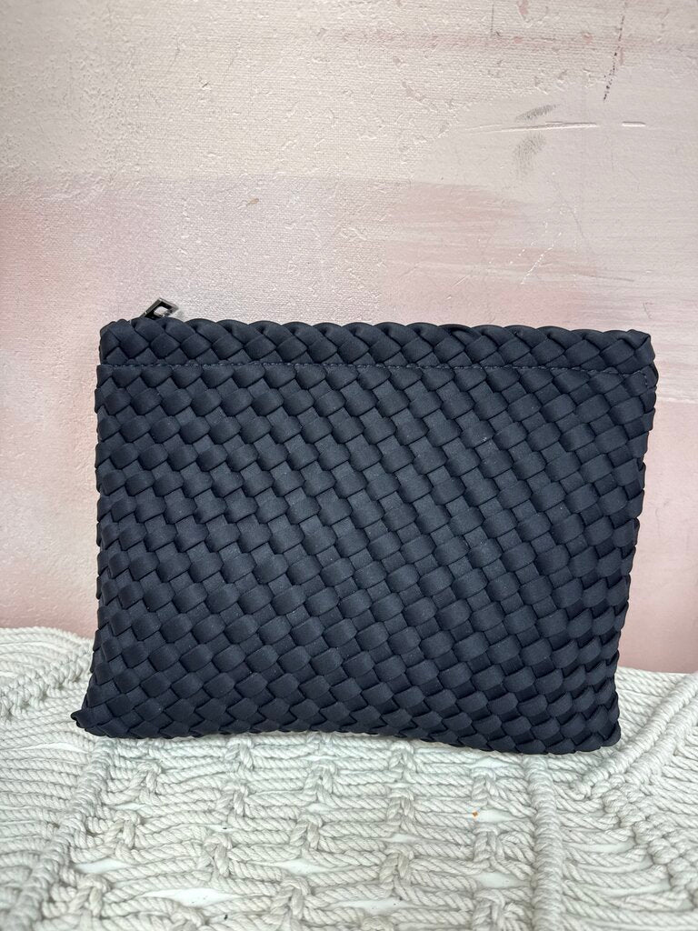 Sol and Selene Black Woven Crossbody NWT