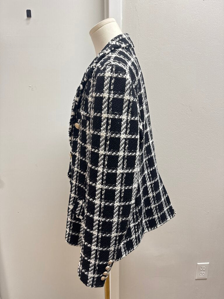 Generation Love Black and White Tweed Blazer