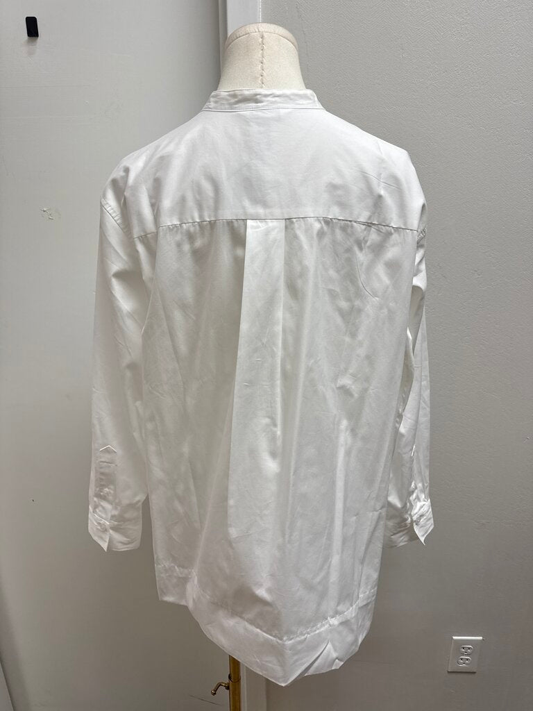 Spanx White Henley Top