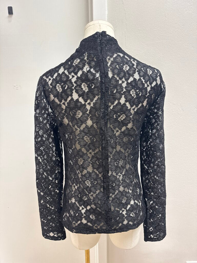 Rohe Black Lace Turtleneck NWT