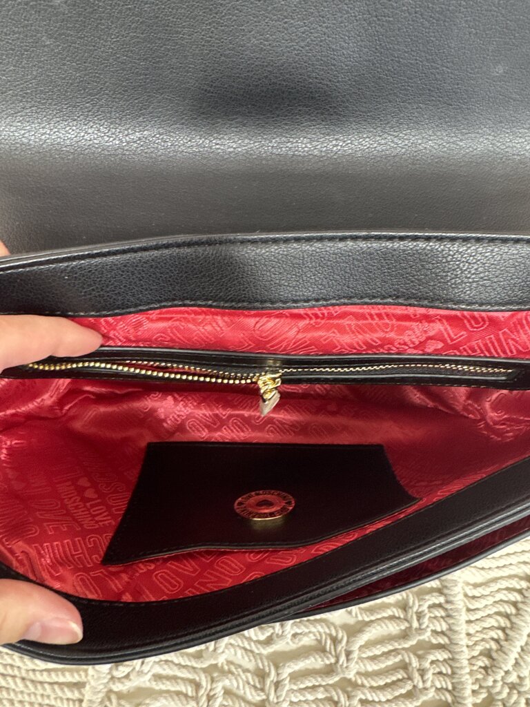 Love Moschino Black Flap Crossbody