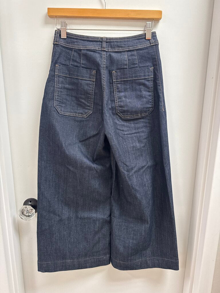 Maeve Dark Wash Wide Leg Jean