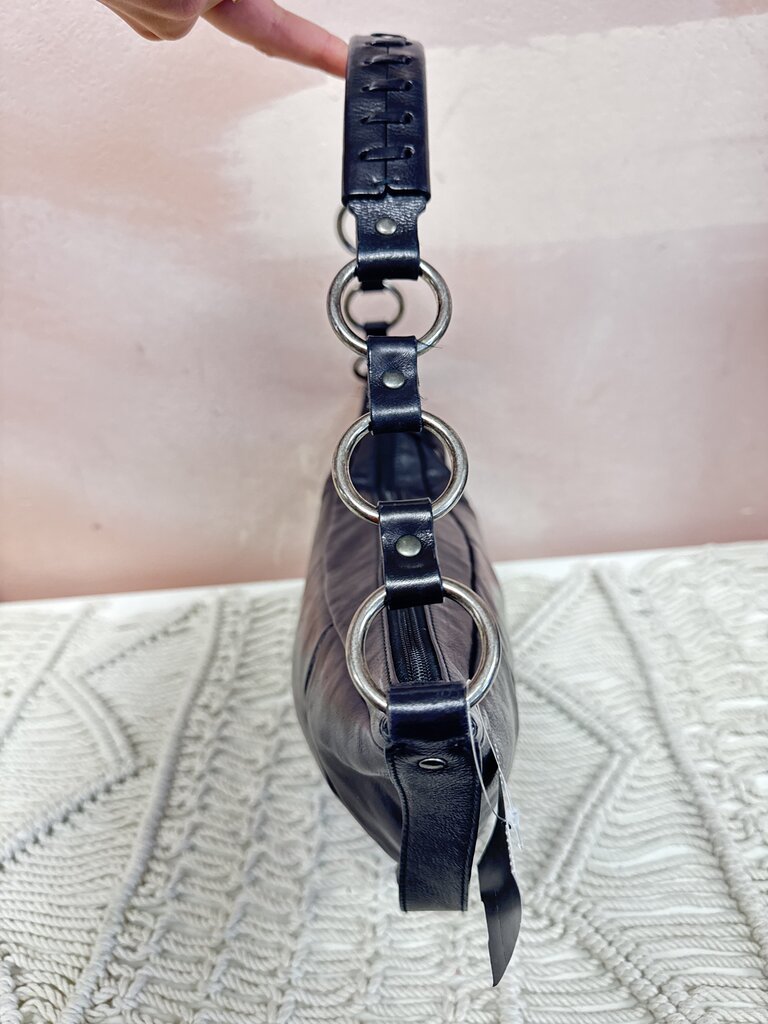 YSL Black Crescent Shoulder Bag