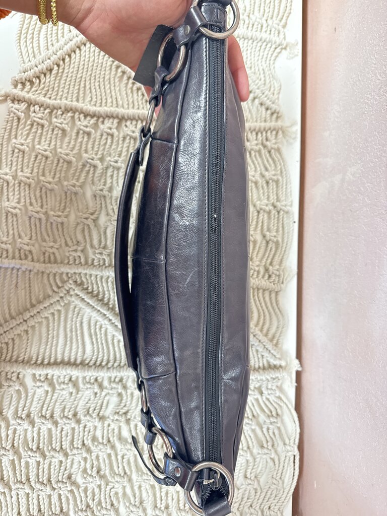 YSL Black Crescent Shoulder Bag