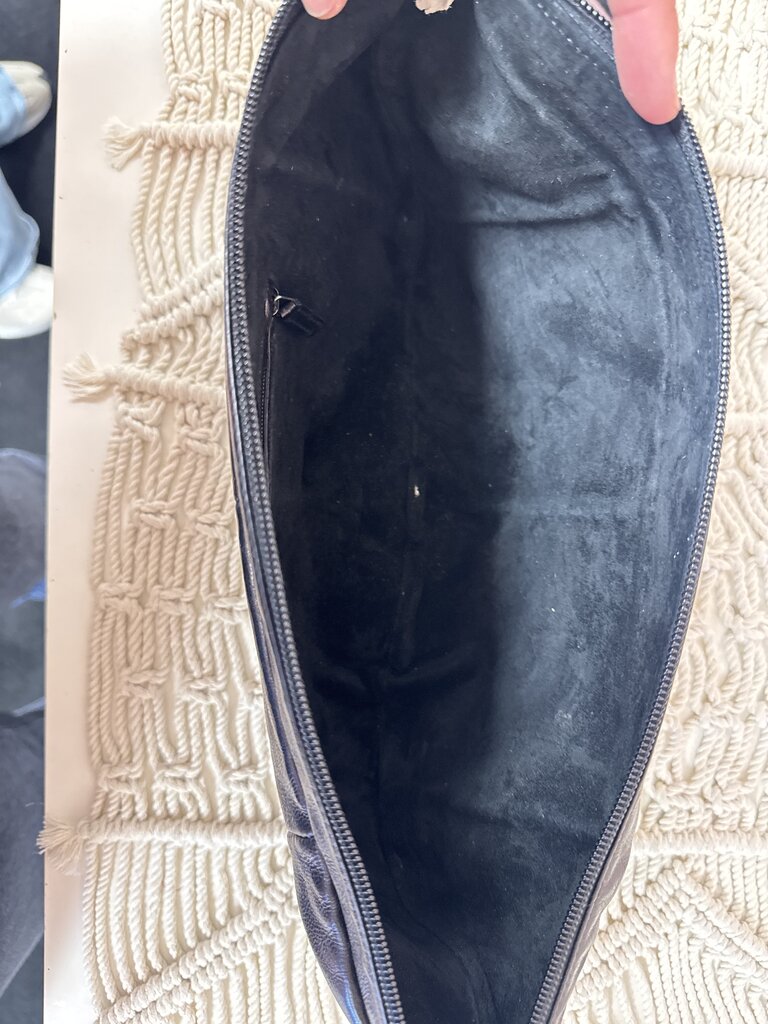 YSL Black Crescent Shoulder Bag