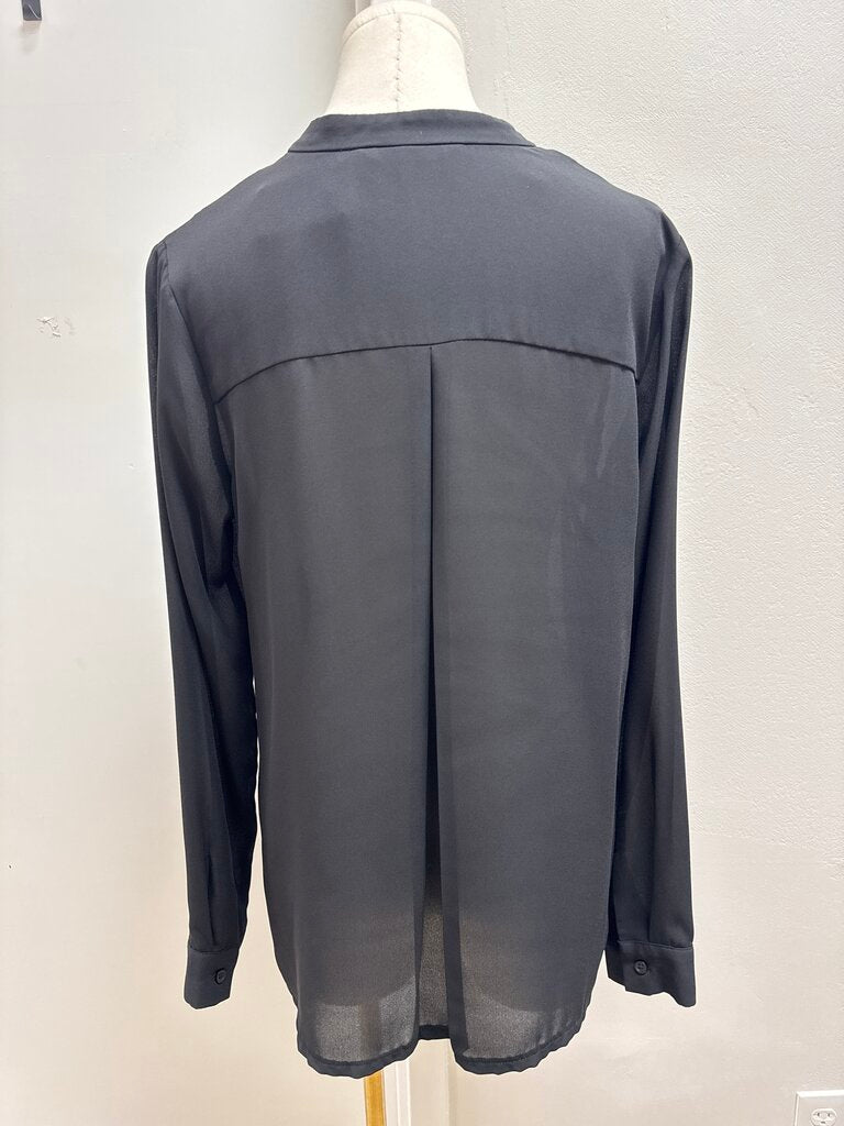 Rococo Black Pleated Front Blouse