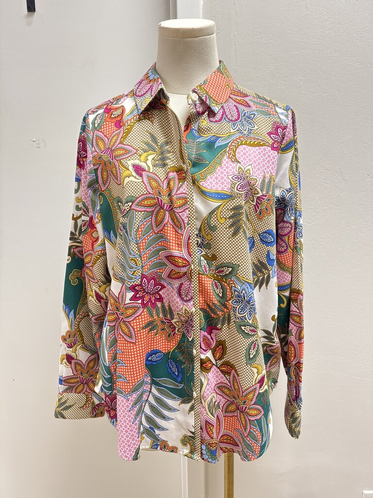 Foxcroft Floral Button Up