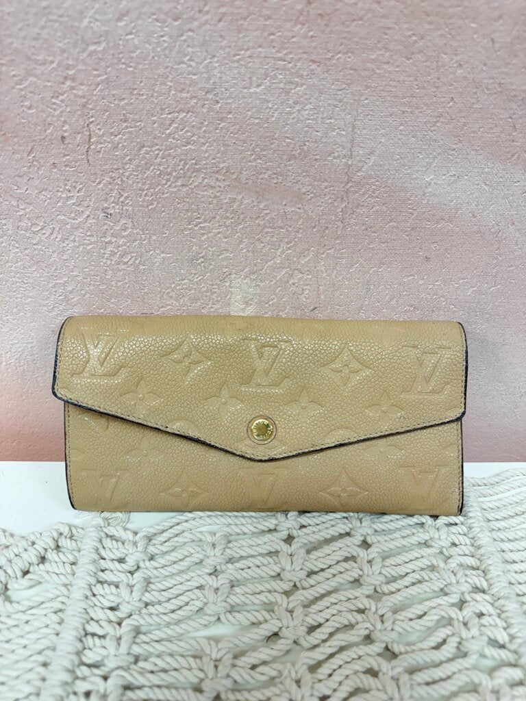 Louis Vuitton Sand Empriente Sarahl Wallet (Re-Furbished As Is) w/Box