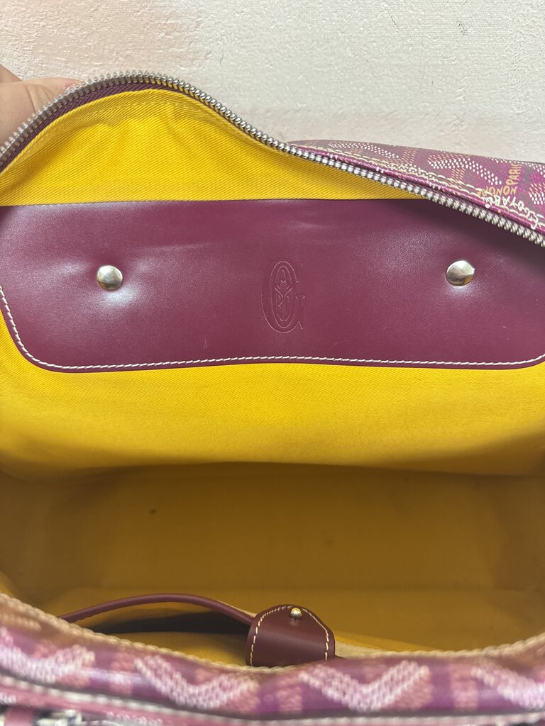 Goyard Goyardine Burgundy Ambassade MM Briefcase