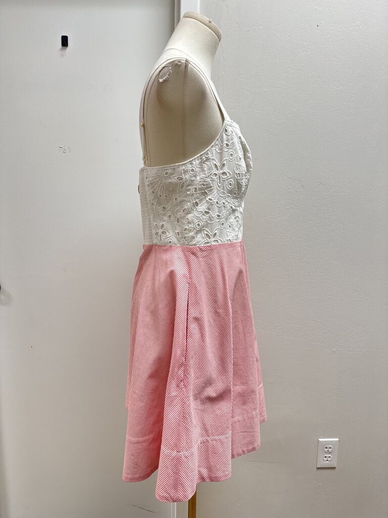 Lilly Pulitzer Red Striped Embroidered Dress