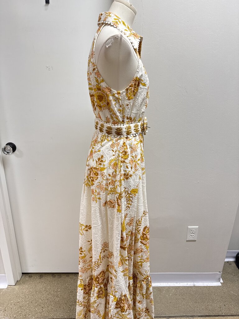 Hemant & Nandita Floral Belted Maxi Dress