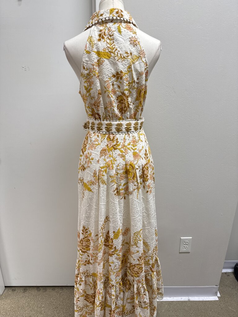 Hemant & Nandita Floral Belted Maxi Dress