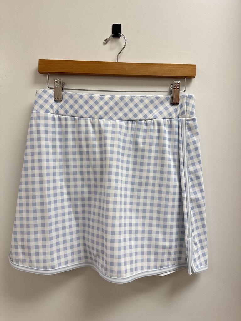 Tuckernuck Light Blue Gingham Skirt