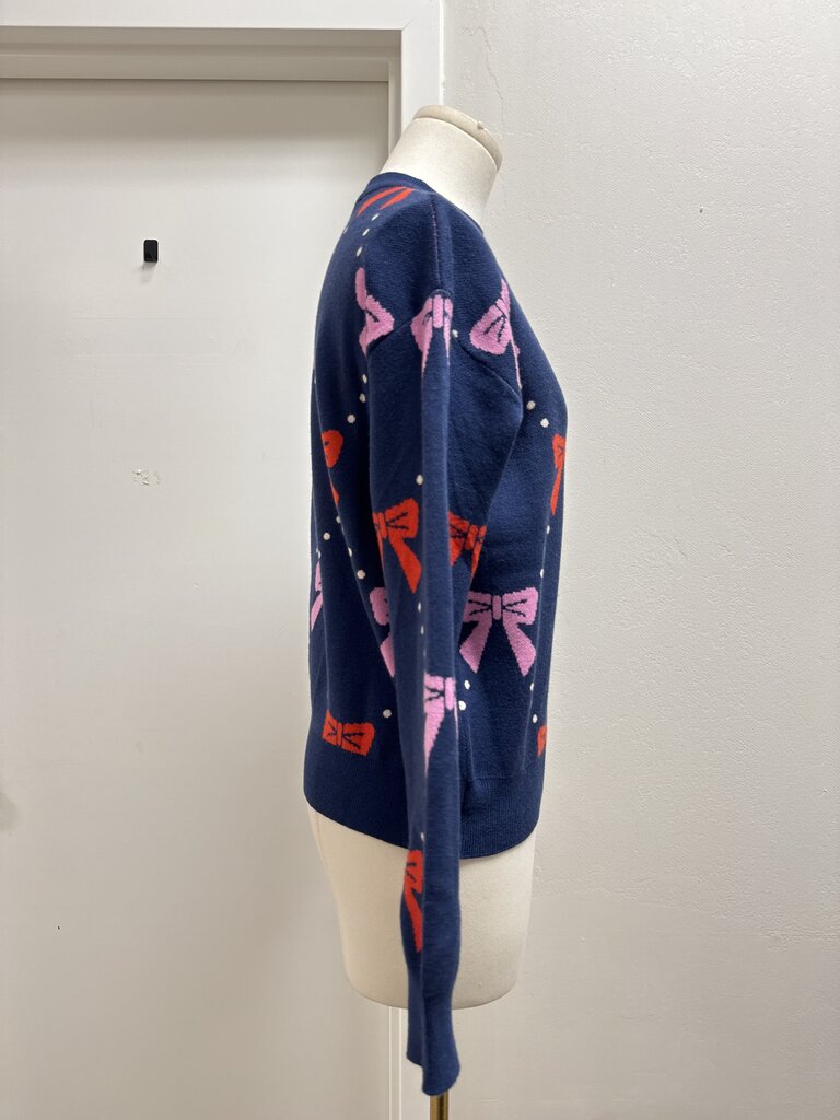 THML Blue Bow Print Sweater