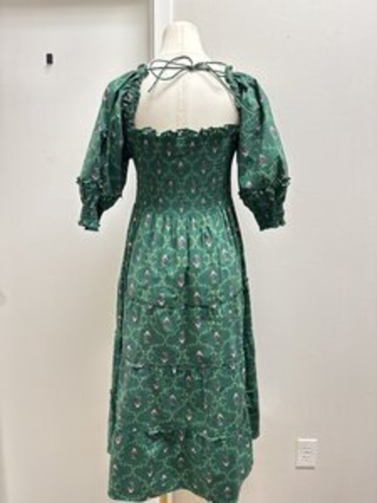 Hill House Green Floral Maxi Dress