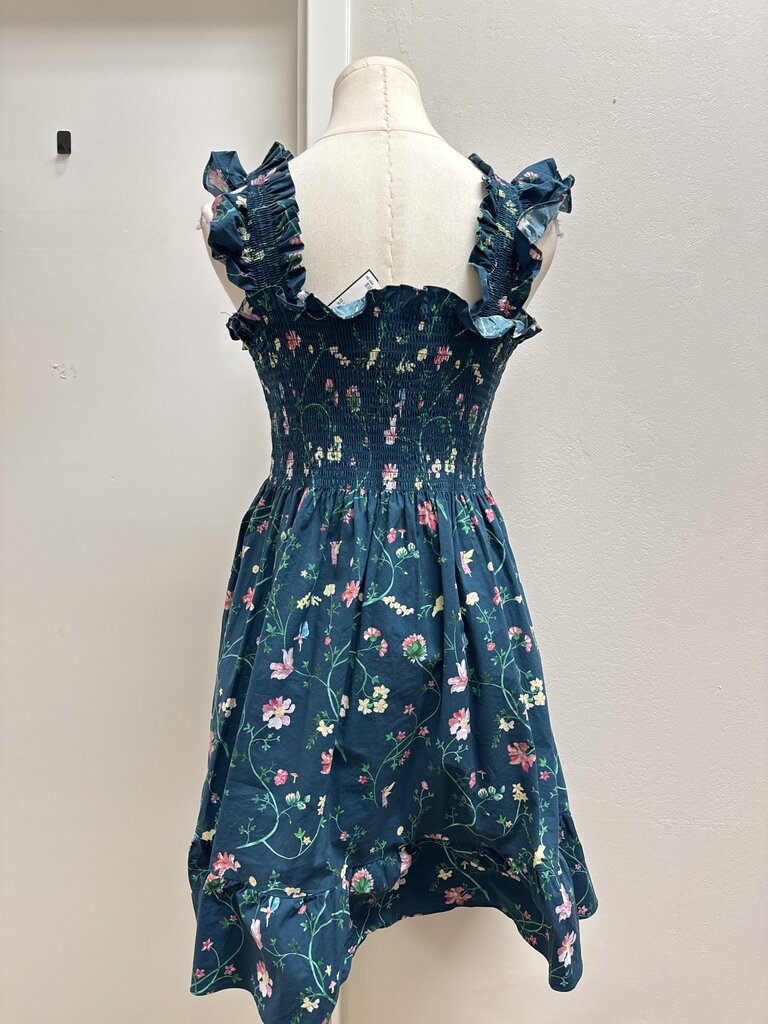 Hill House Green Floral Mini Dress