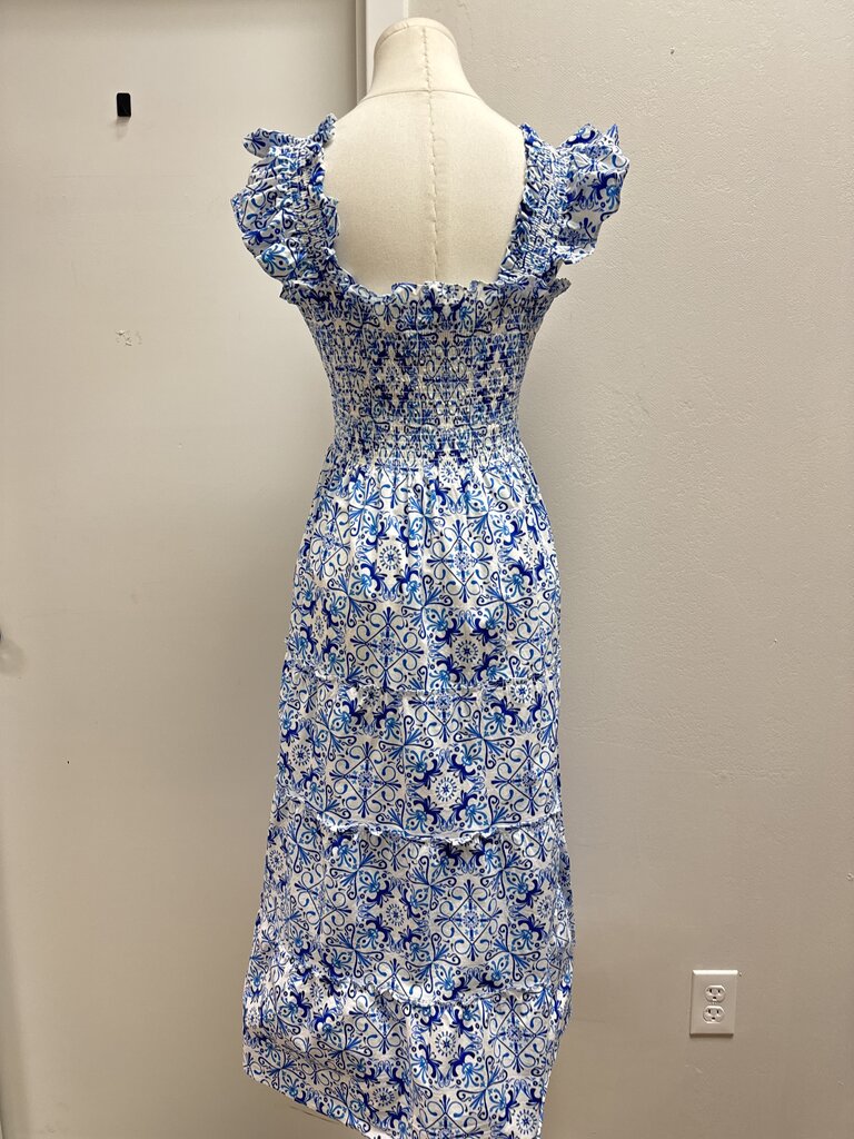 Hill House Blue and White Maxi Dress
