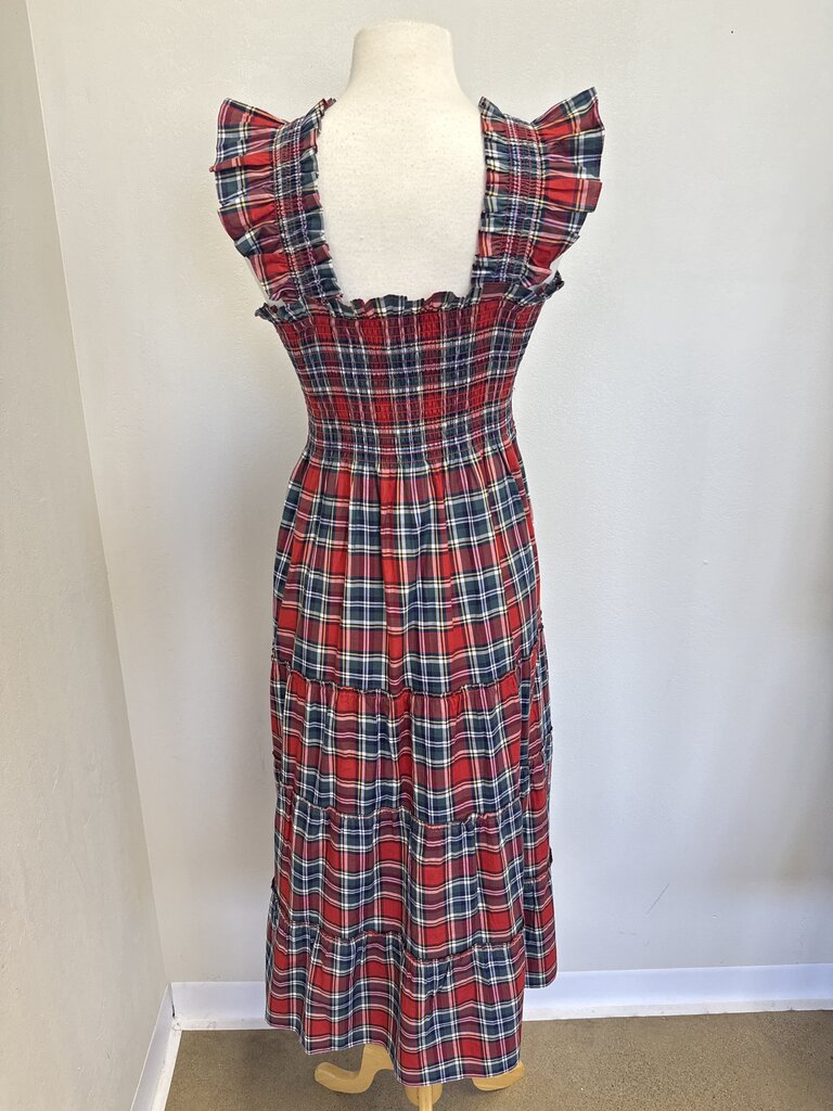 Hill House Red Plaid Maxi Dress
