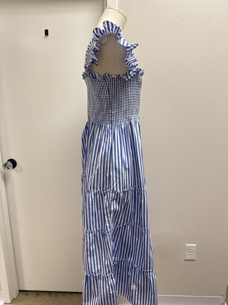 Hill House Blue and White Striped Maxi Dress